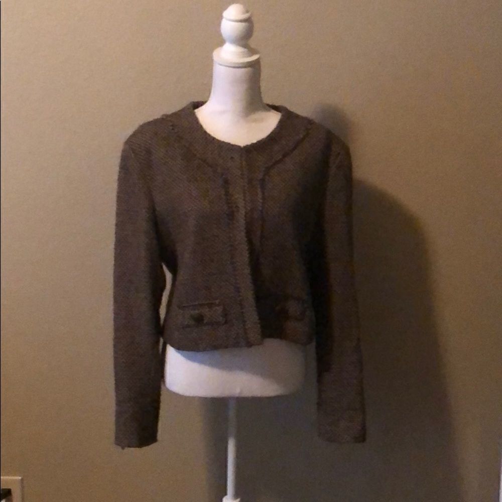 Brooksfied Donna Cropped Tweed Blazer stunning